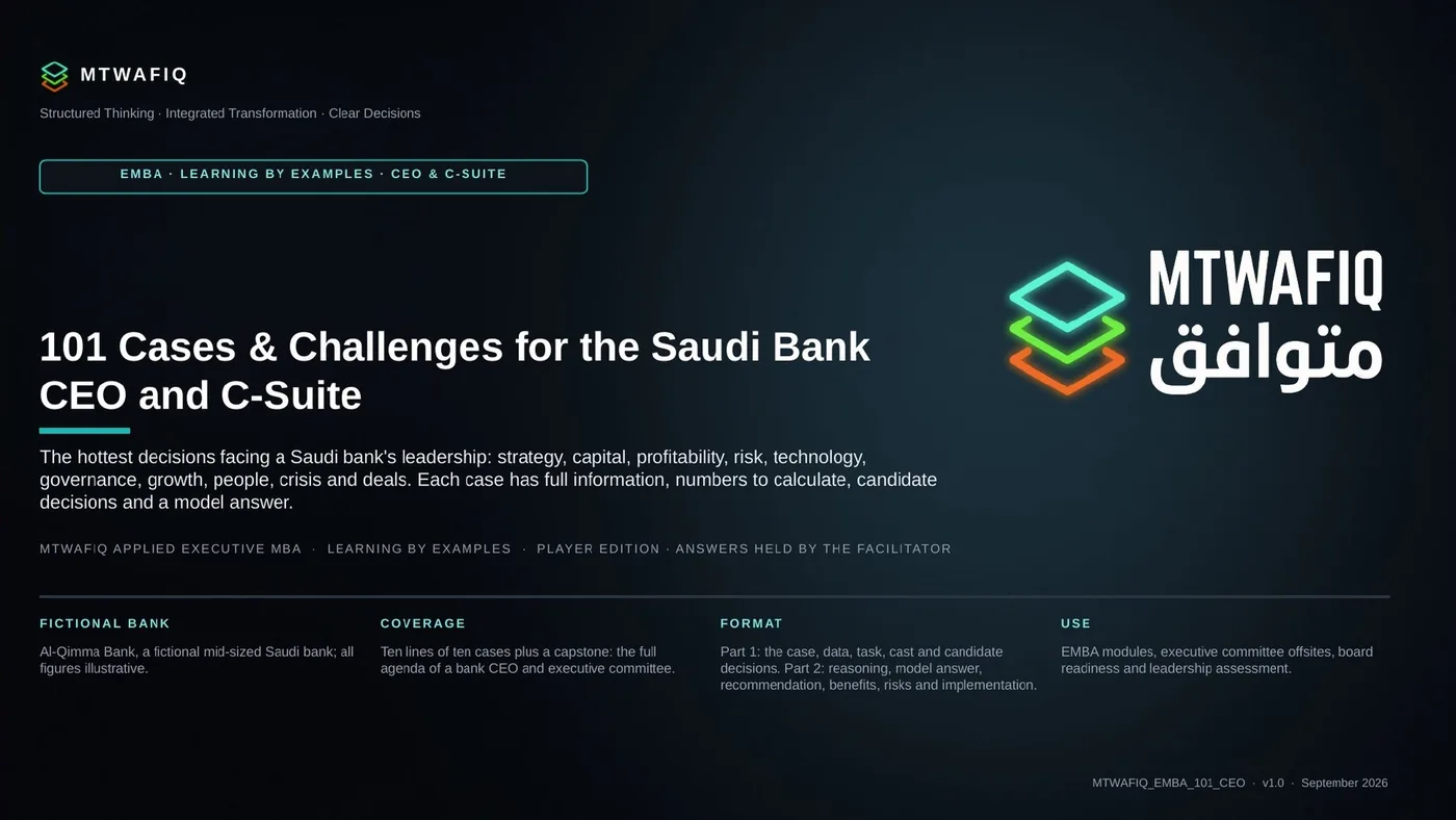 صفحة من: 101 Cases & Challenges for the Saudi Bank CEO and C-Suite — Player Edition