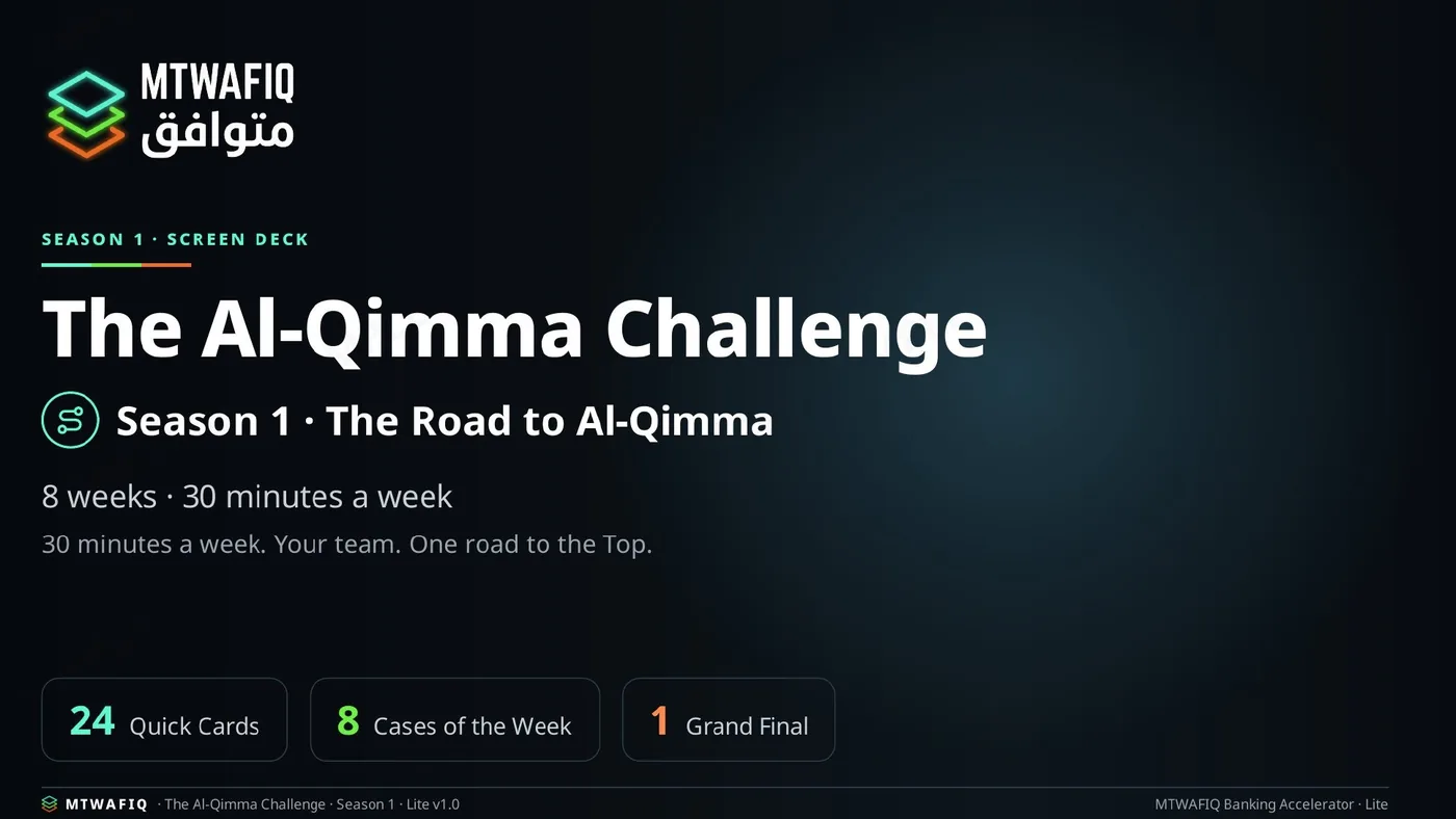 صفحة من: The Al-Qimma Challenge — Season 1 screen deck